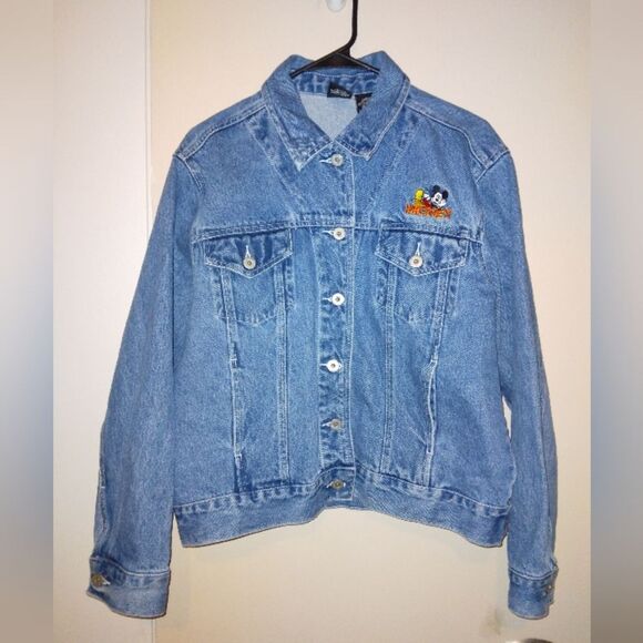 Vintage Mickey Unlimited jean jacket embroidered size Large - Picture 2 of 7